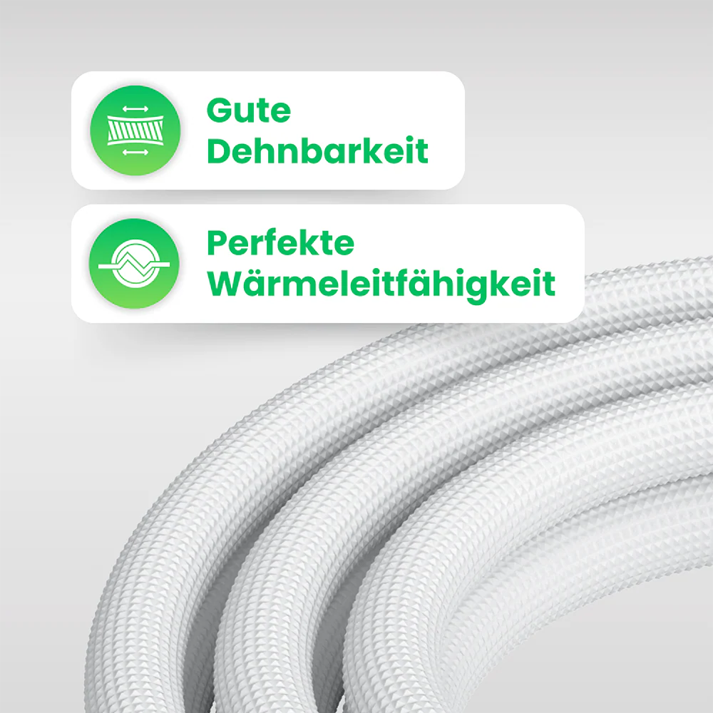 Kältebringer® 1-15m Kältemittelleitung 1/4“ + 3/8" Montage-Set für Split-Klimaanlage (4-adrig) - Image 4
