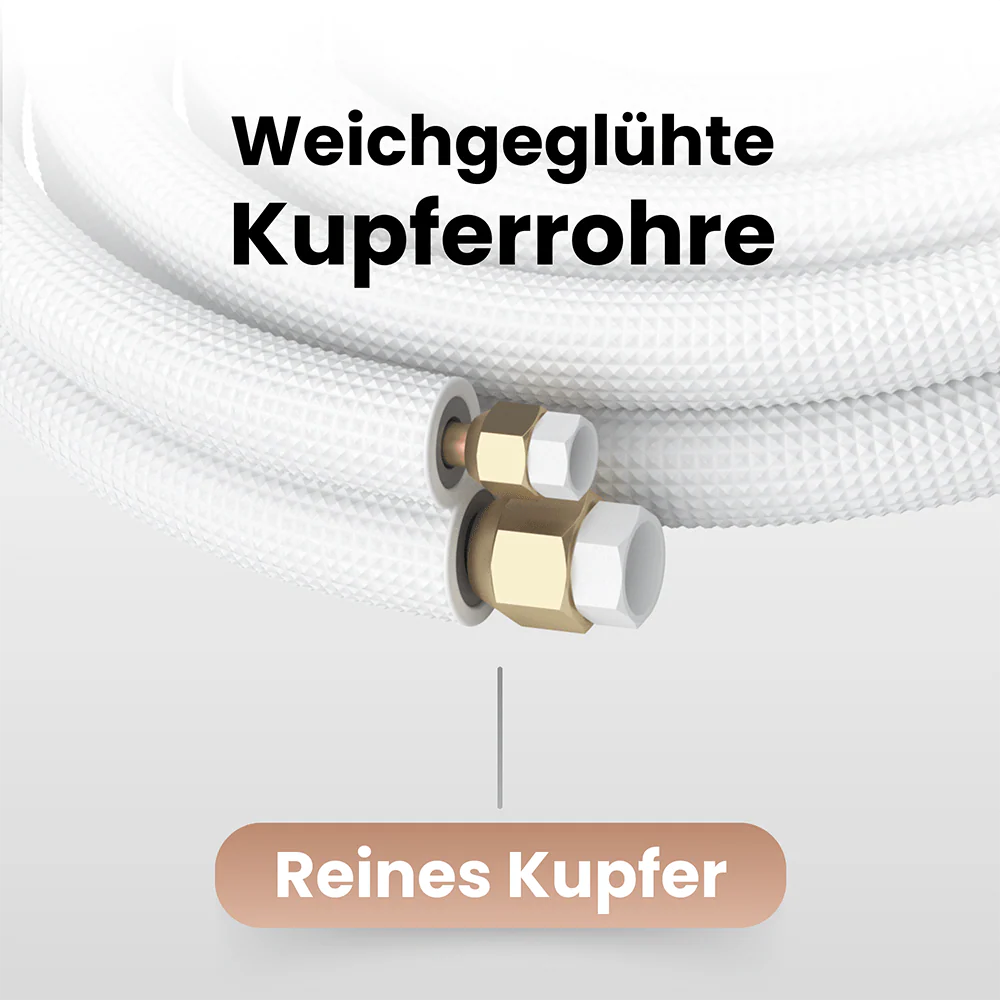 Kältebringer® 1-15m Kältemittelleitung 1/4“ + 3/8" Montage-Set für Split-Klimaanlage (4-adrig) - Image 5