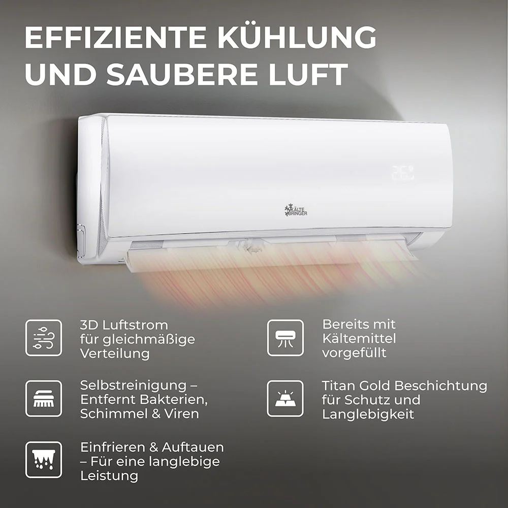 Kältebringer® Multisplit Klimaanlage Trio - 27.000 BTU (7,9kW) - 3 Innengeräte - Image 4